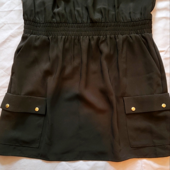 AMANDA UPRICHARD Shopbop Black Cargo Pocket Racerback Mini Dress - Size Large - Picture 13 of 15